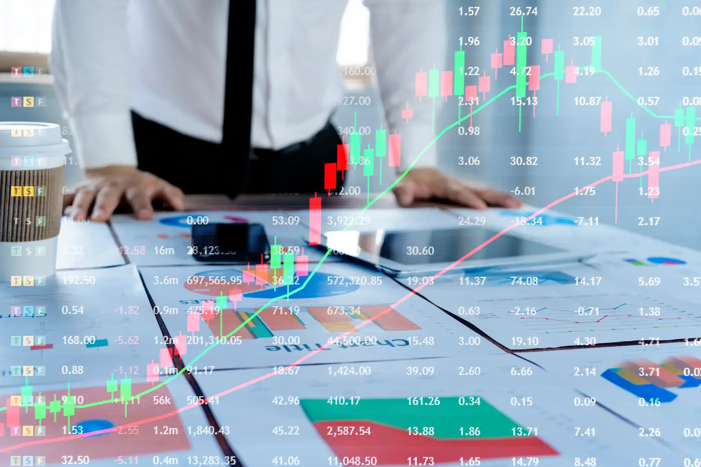 imagen de diversificación de portfolio en diferentes activos de inversión