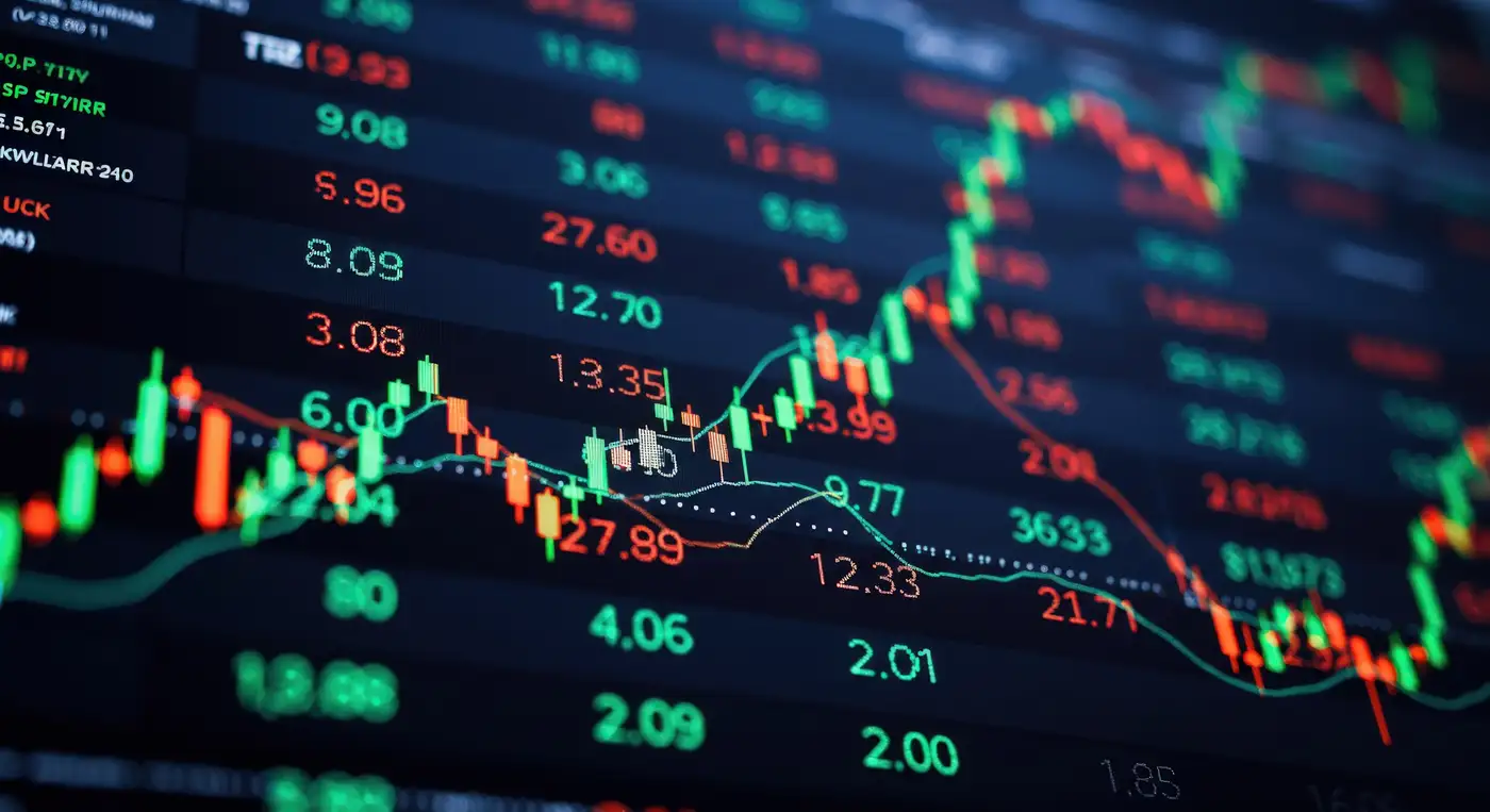 gráfico de barras de mercado accionario