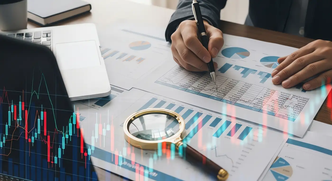 hombre de negocion monitoreando portfolios de inversión
